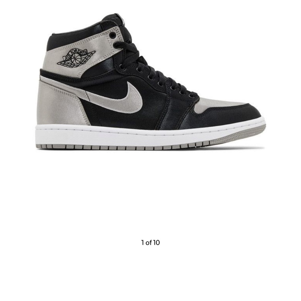 Jordan Black and Silver Athletic Shoes